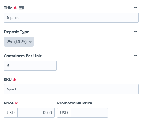 Containers Per Unit Field